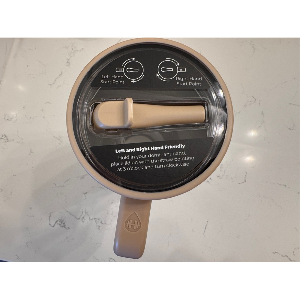 HydroJug 40oz Tan Traveler Tumbler with Handle - Picture 4 of 4